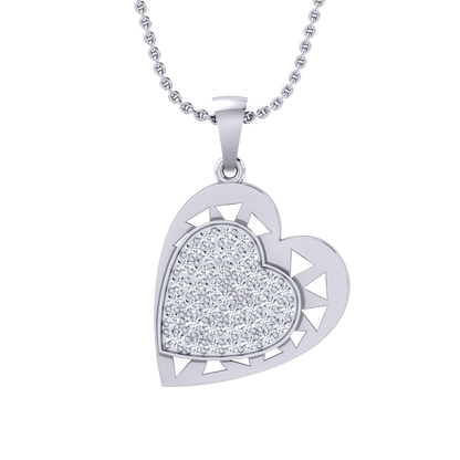 Refined Glam White Gold Diamond Pendant [wg]
