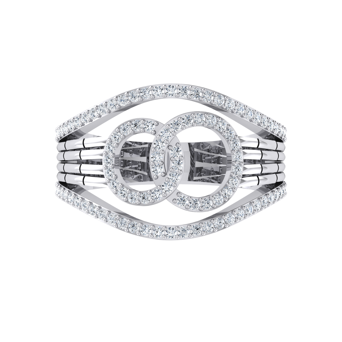 White Gold Lab Grown Diamond Ring - Dazzling Band [wg]