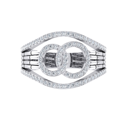 White Gold Lab Grown Diamond Ring - Dazzling Band [wg]