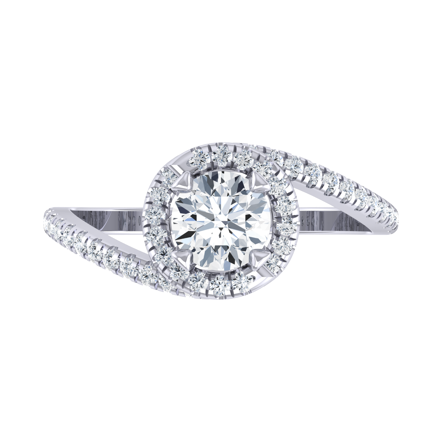 Twilight Twist White Gold Diamond Ring [wg]