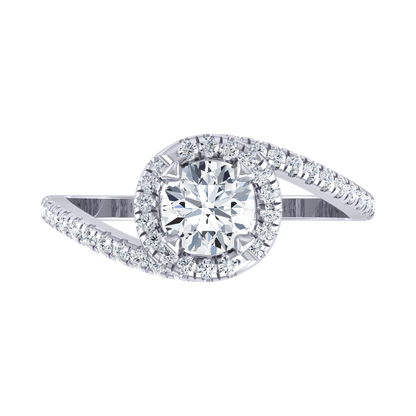 Twilight Twist White Gold Diamond Ring [wg]