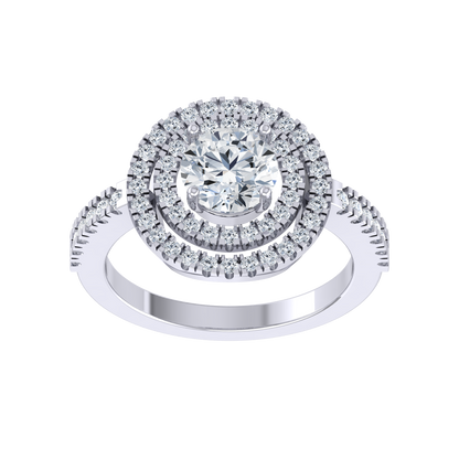 White Gold Lab Grown Diamond Ring - Elegance Personified [wg]