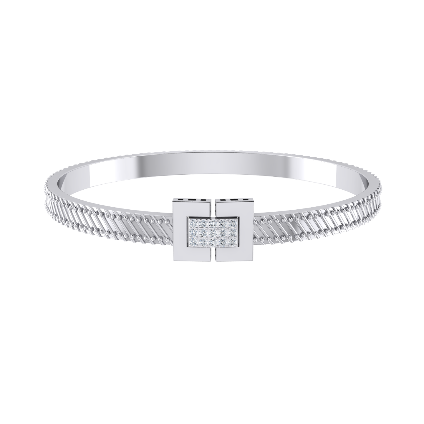Starlight Symphony Lab-Grown White Gold Diamond Bracelet [wg]