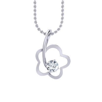 Sparkling Beauty White Gold Diamond Pendant [wg]
