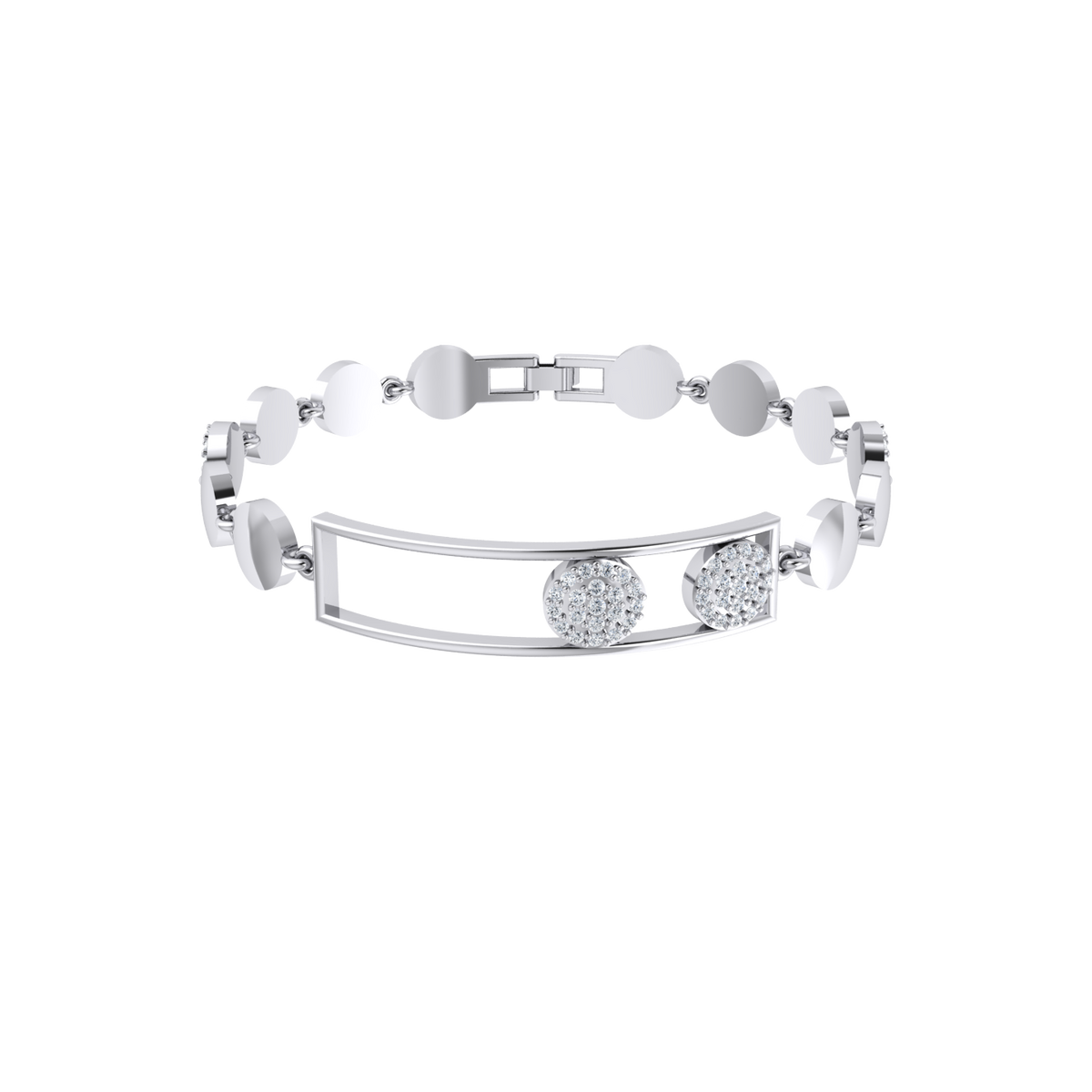 Opulent Orbit White Gold Diamond Bracelet [wg]