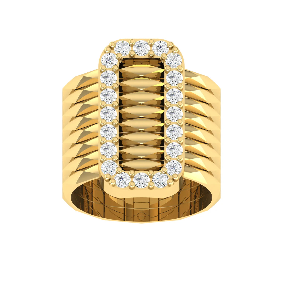 Sparkling Unity Yellow Gold Diamond Ring [yg]