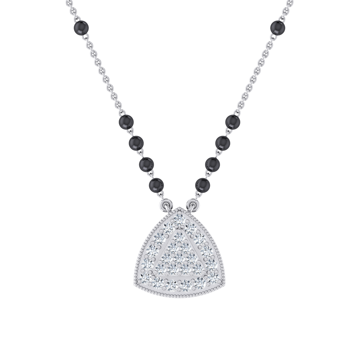 White Gold Diamond Mangalsutra - Eternal Vows [wg]