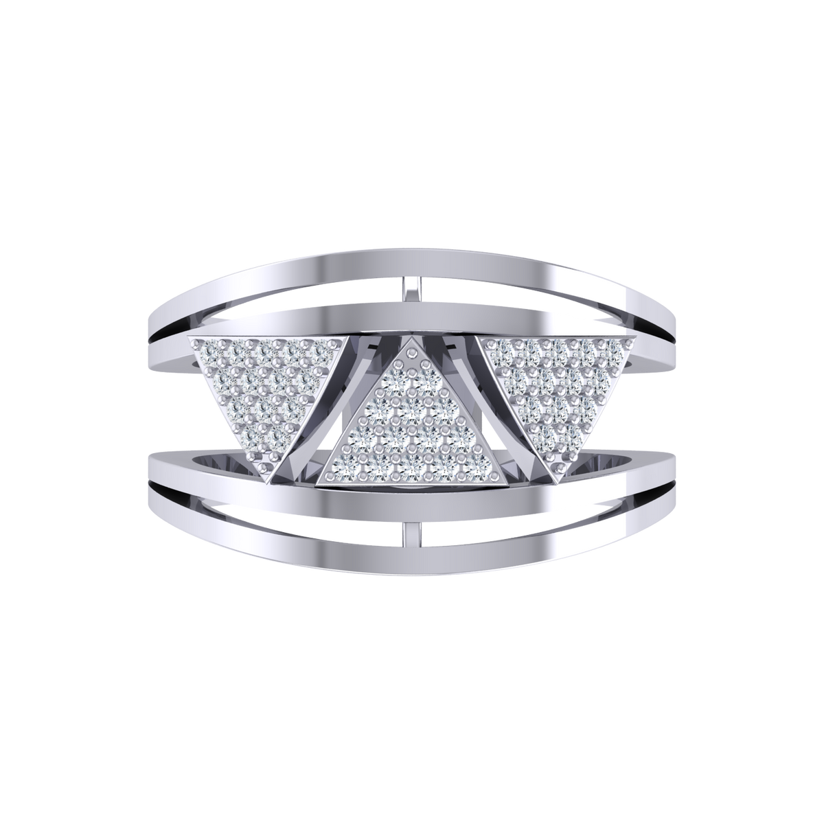 White Gold Lab Grown Diamond Ring - Coral Cascade [wg]