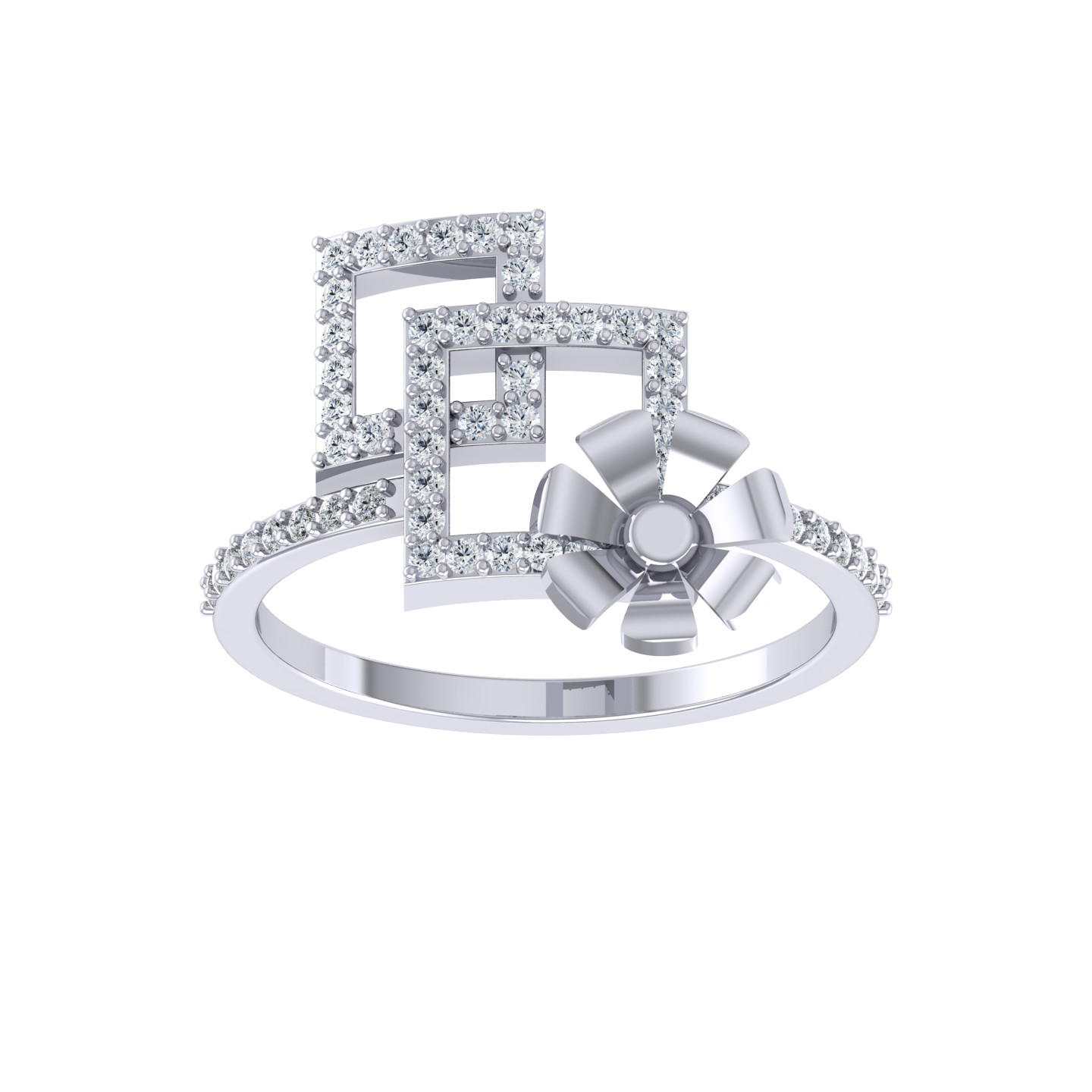 Tranquil Twilight White Gold Diamond Ring  [wg]