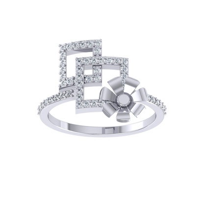 Tranquil Twilight White Gold Diamond Ring  [wg]