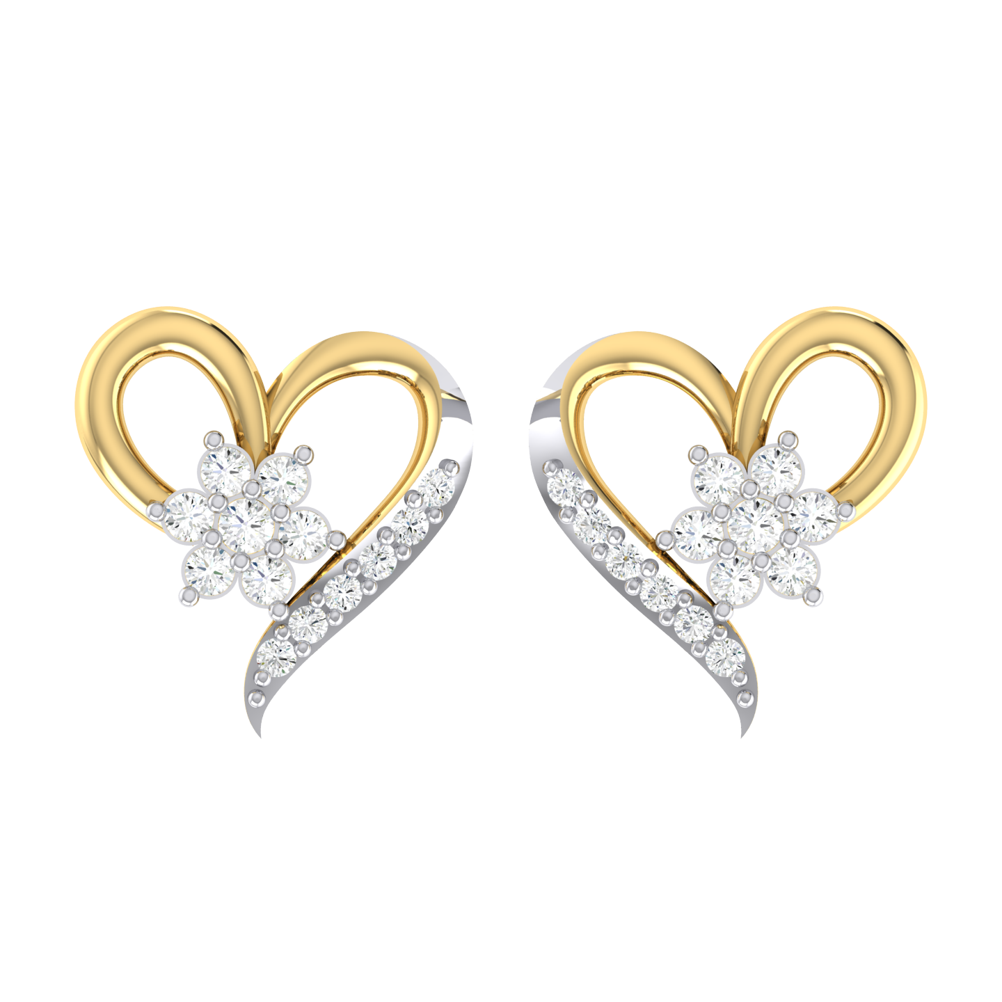 The Royalty Yellow Gold Diamond Earrings [yg]