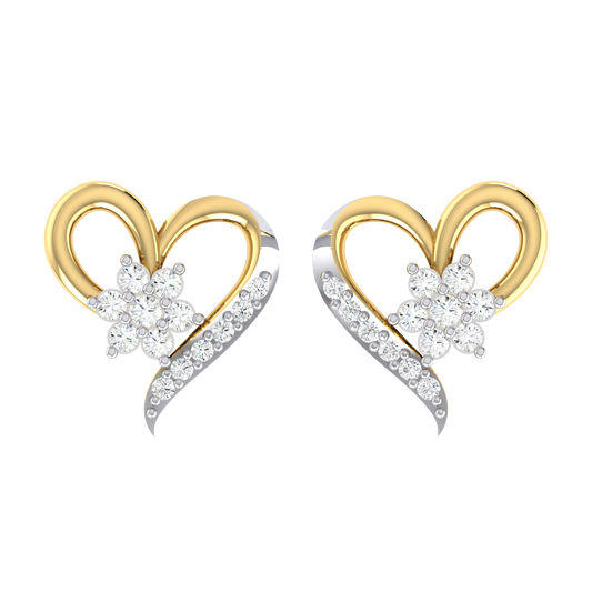 The Royalty Yellow Gold Diamond Earrings [yg]