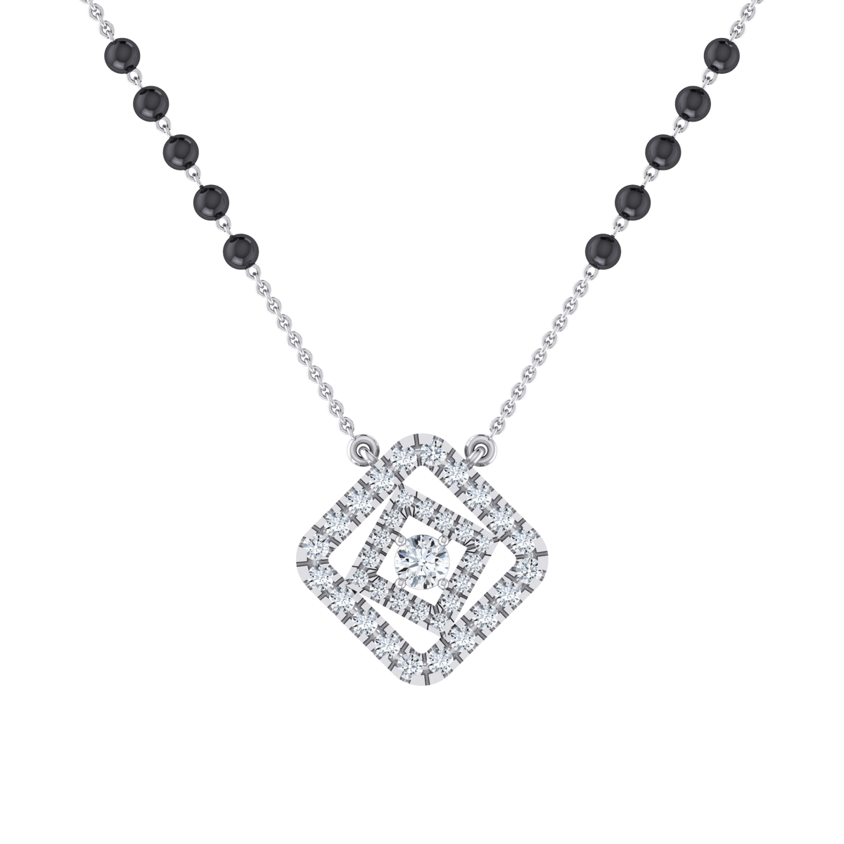Timeless Grace White Gold Diamond Mangalsutra [wg]
