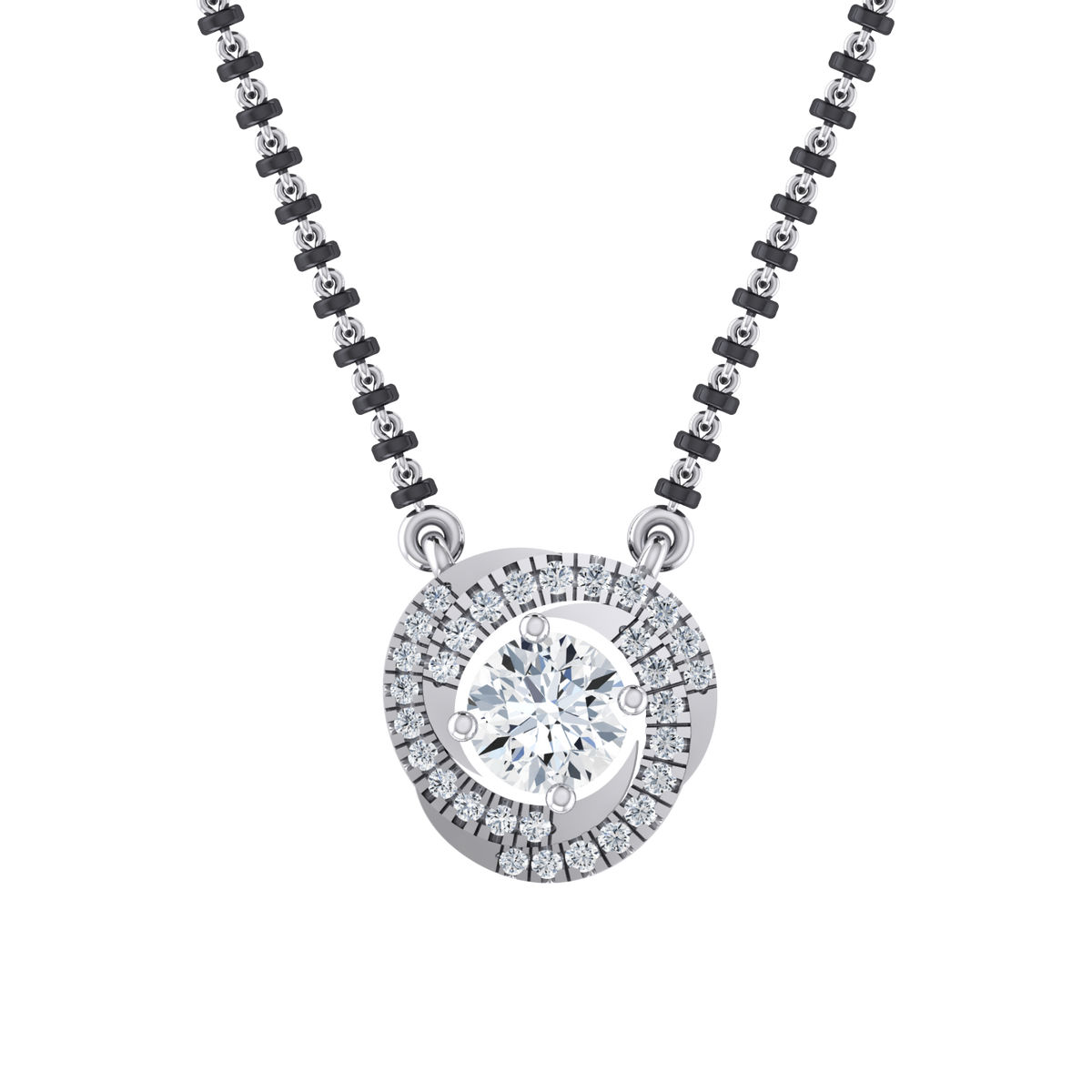 Radiant Vows White Gold Diamond Mangalsutra [wg]