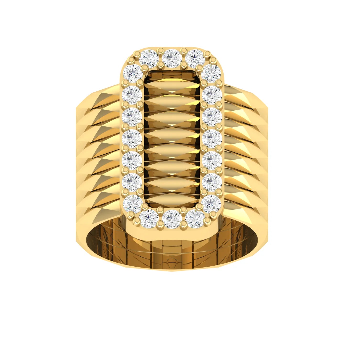 Sparkling Unity Yellow Gold Diamond Ring [yg]