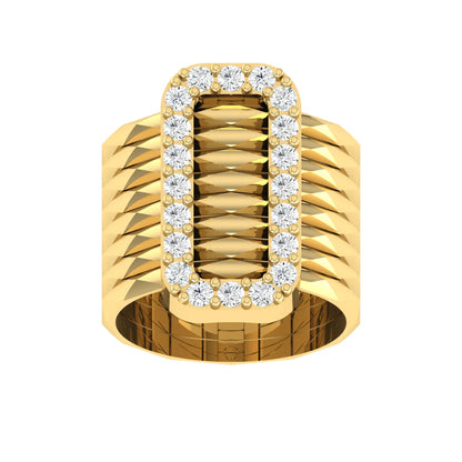 Sparkling Unity Yellow Gold Diamond Ring [yg]