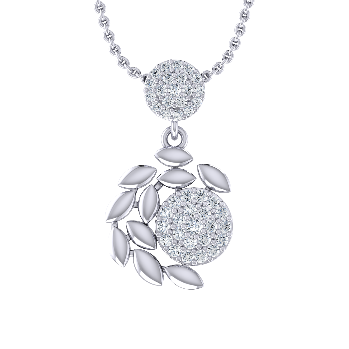 Serene Spark White Gold Diamond Pendant [wg]