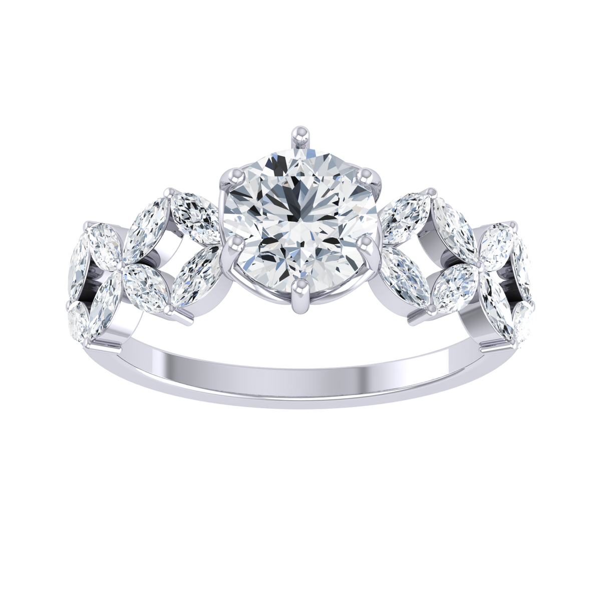 Gorgeous Gem White Gold Lab Grown Diamond [wg]