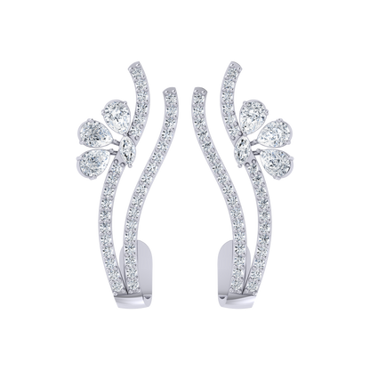 Sunshine Jewel White Gold Diamond Earrings [wg]