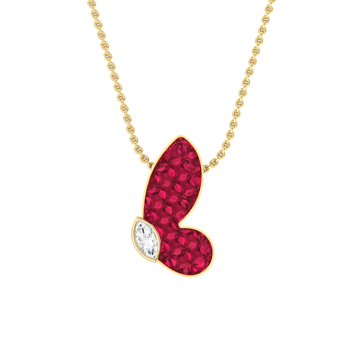 Scarlet Glow Diamond Pendant