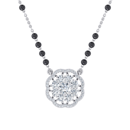 Royal Luminescence White Gold Diamond Mangalsutra [wg]