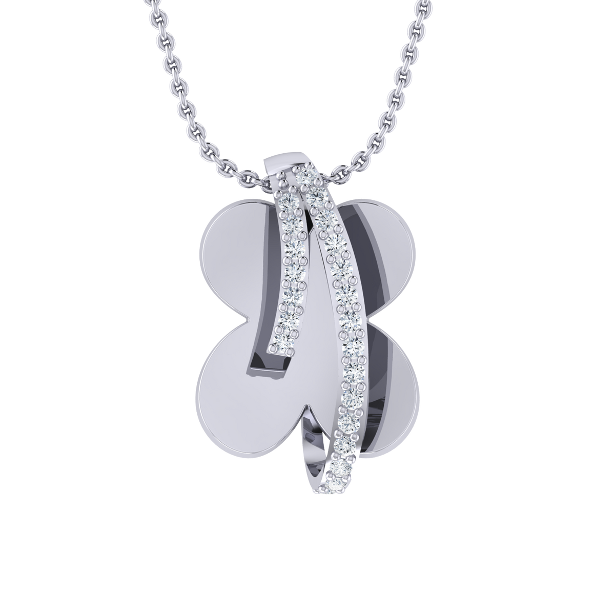 Graceful Glow White Gold Diamond Pendant [wg]