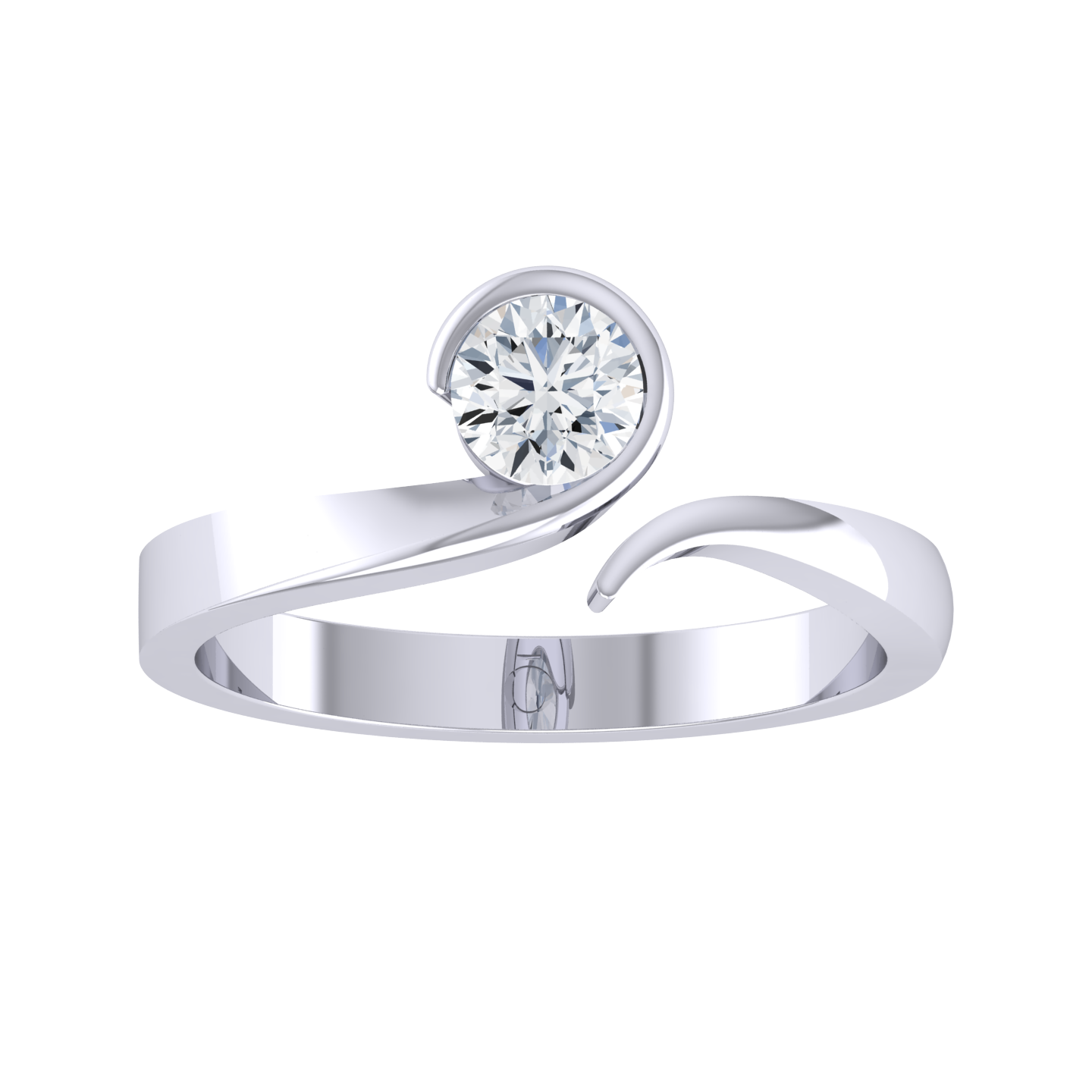 White Gold Lab Grown Diamond - Lustrous Round [wg]