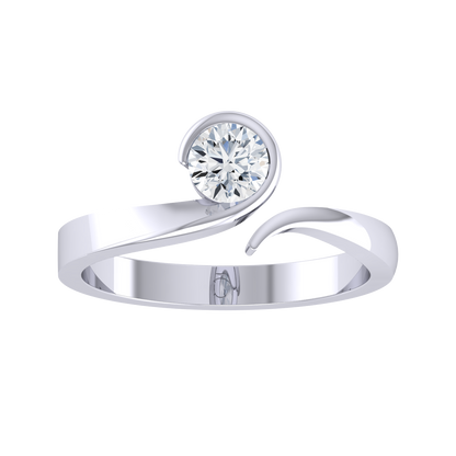 White Gold Lab Grown Diamond - Lustrous Round [wg]
