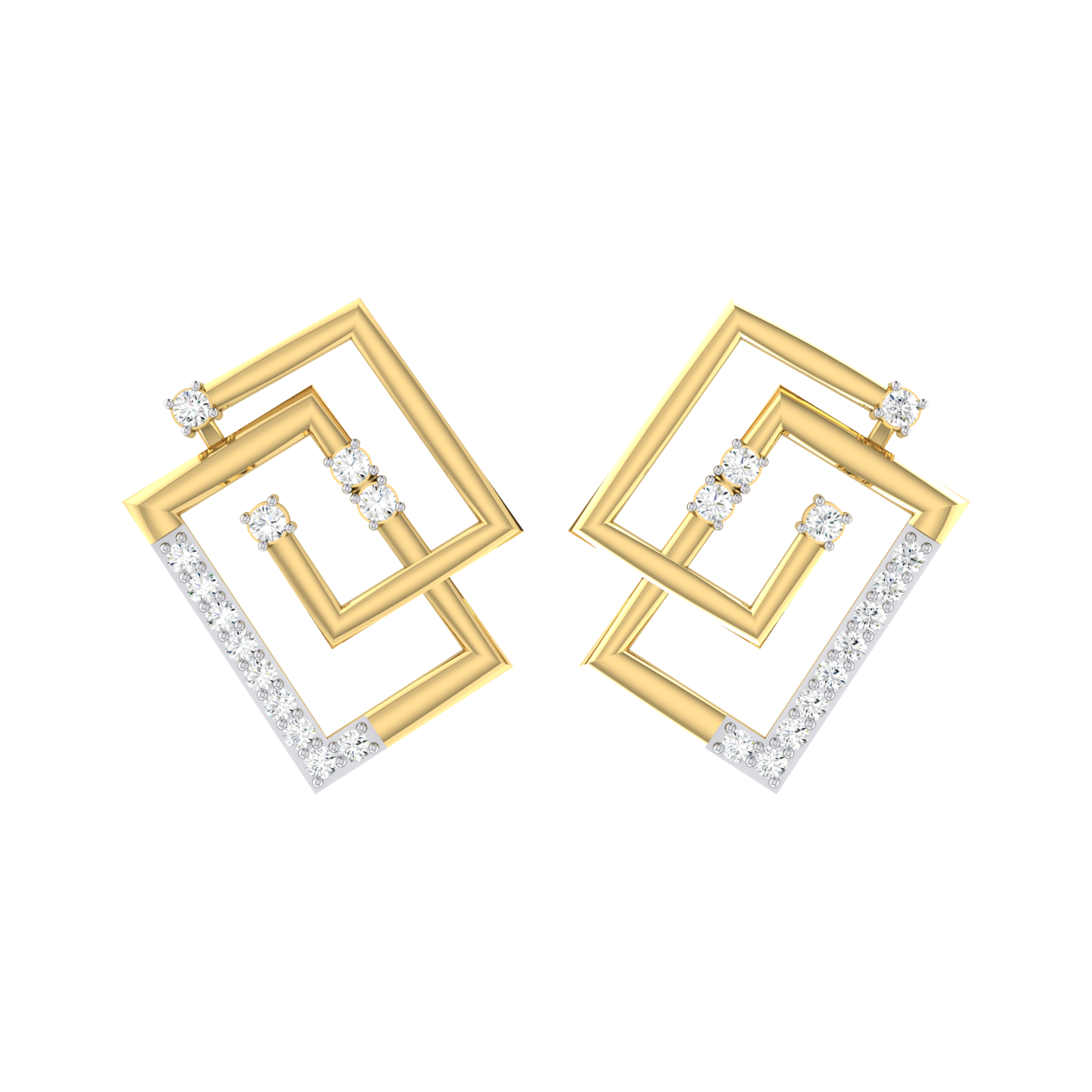 Radiance Drops Yellow Gold Diamond Earrings [yg]