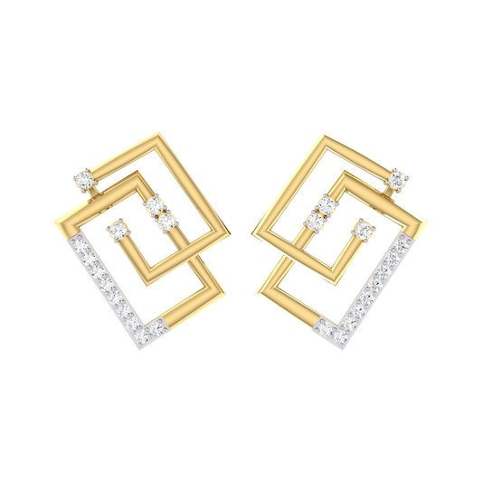 Radiance Drops Yellow Gold Diamond Earrings [yg]