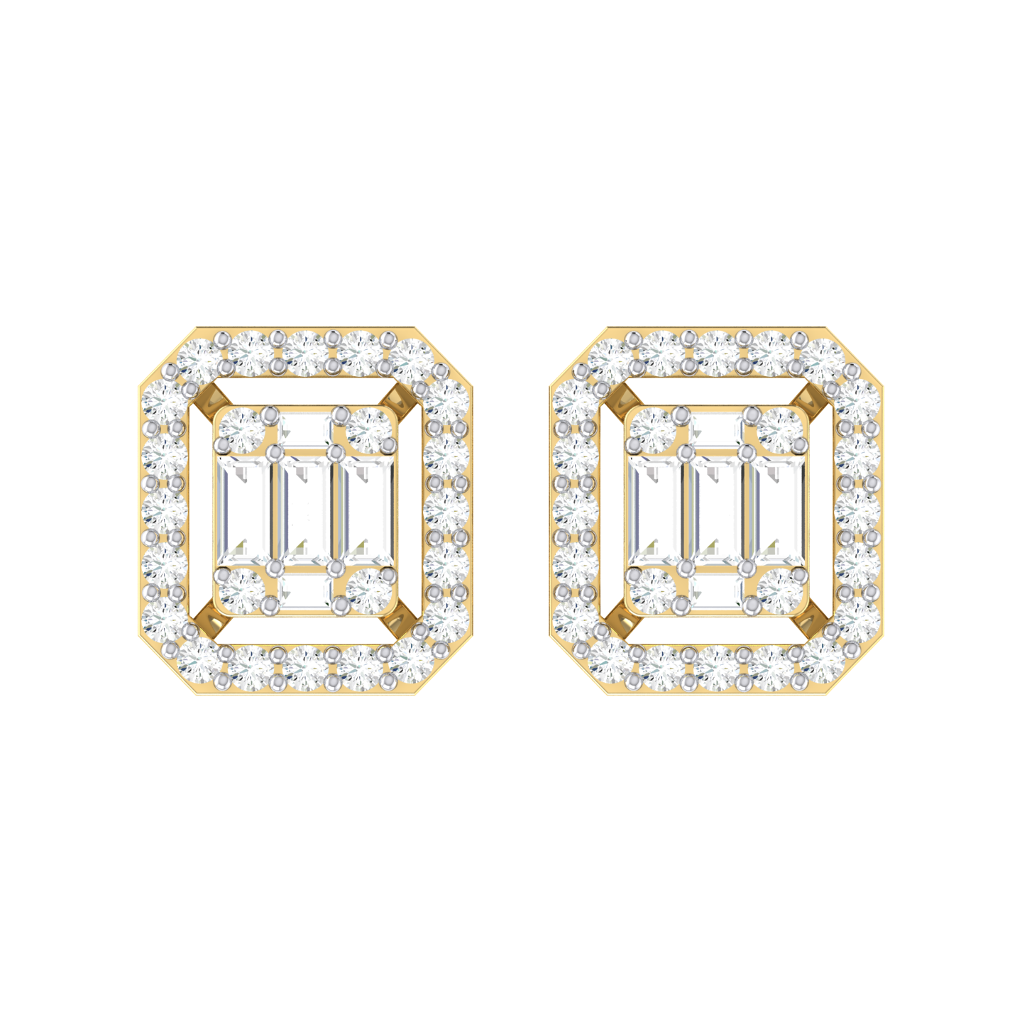 Mystic Medely Yellow Gold Diamond Earrings [yg]
