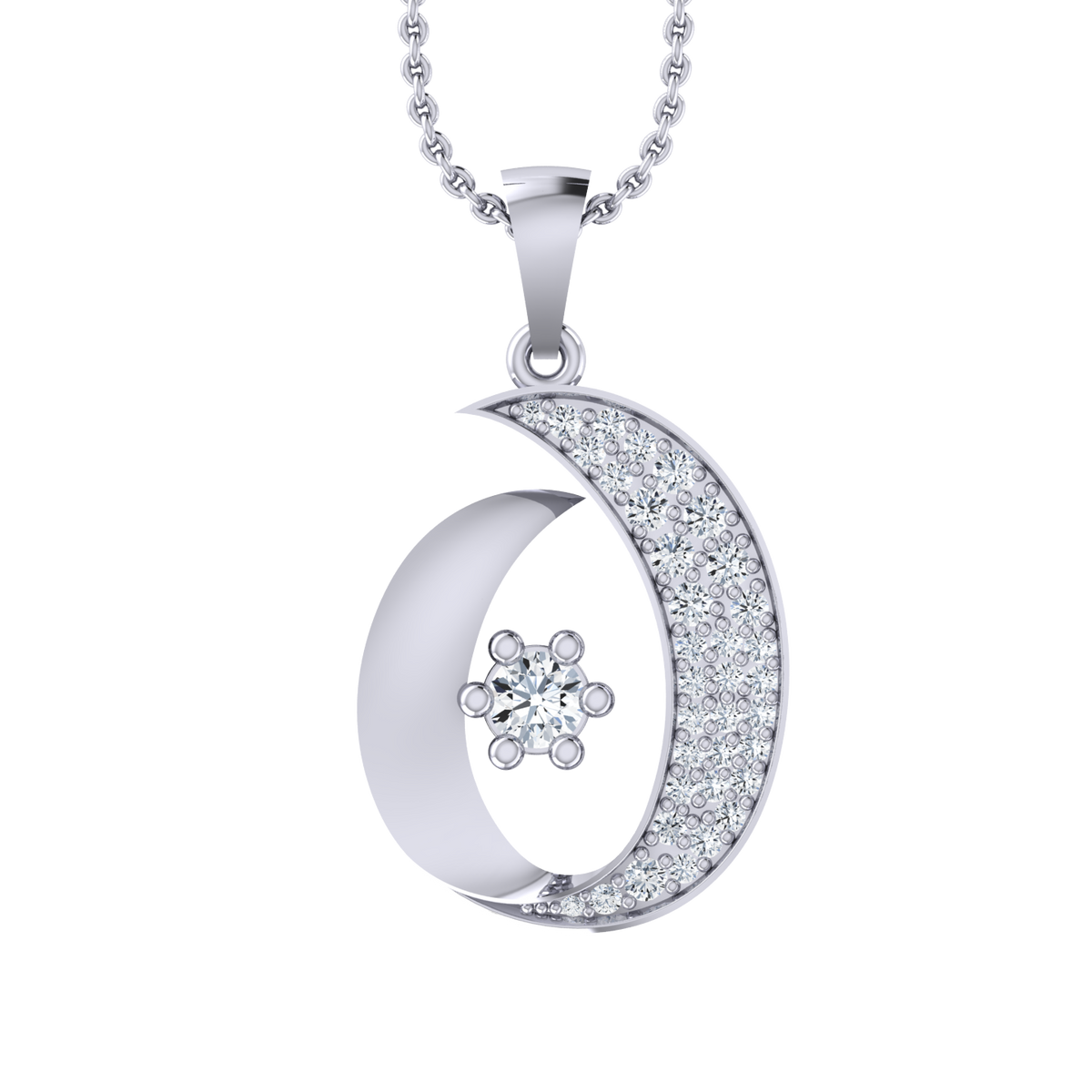 Sublime Sparkle White Gold Diamond Pendant [wg]