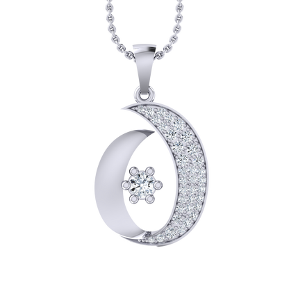 Sublime Sparkle White Gold Diamond Pendant [wg]