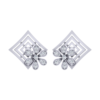 Sparkling Horizons White Gold Diamond Earrings [wg]