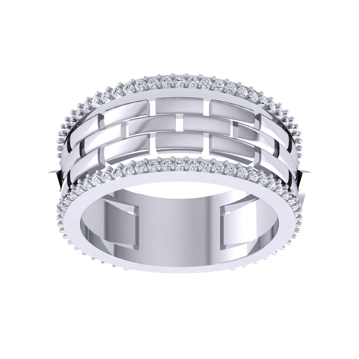 Exquisite Band White Gold Diamond Ring [wg]