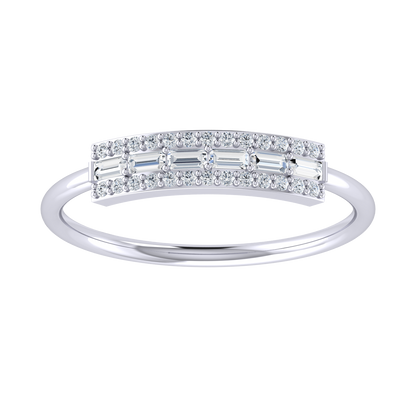 White Gold Lab Grown Diamond Ring - Circle Chic [wg]