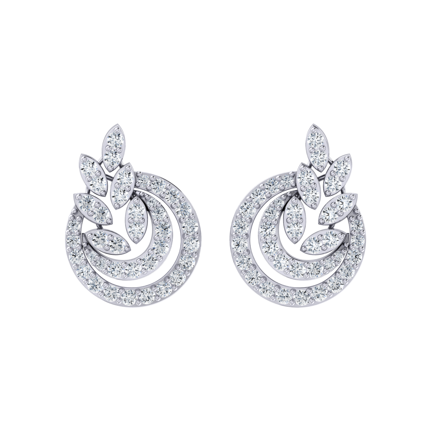Luminous Loops White Gold Diamond Earrings [wg]