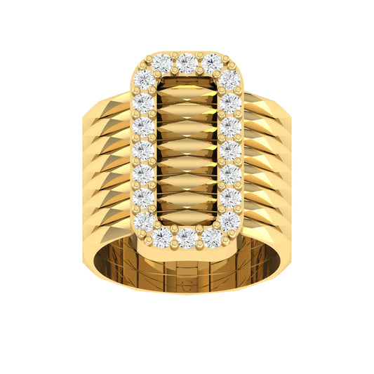 Sparkling Unity Yellow Gold Diamond Ring [yg]