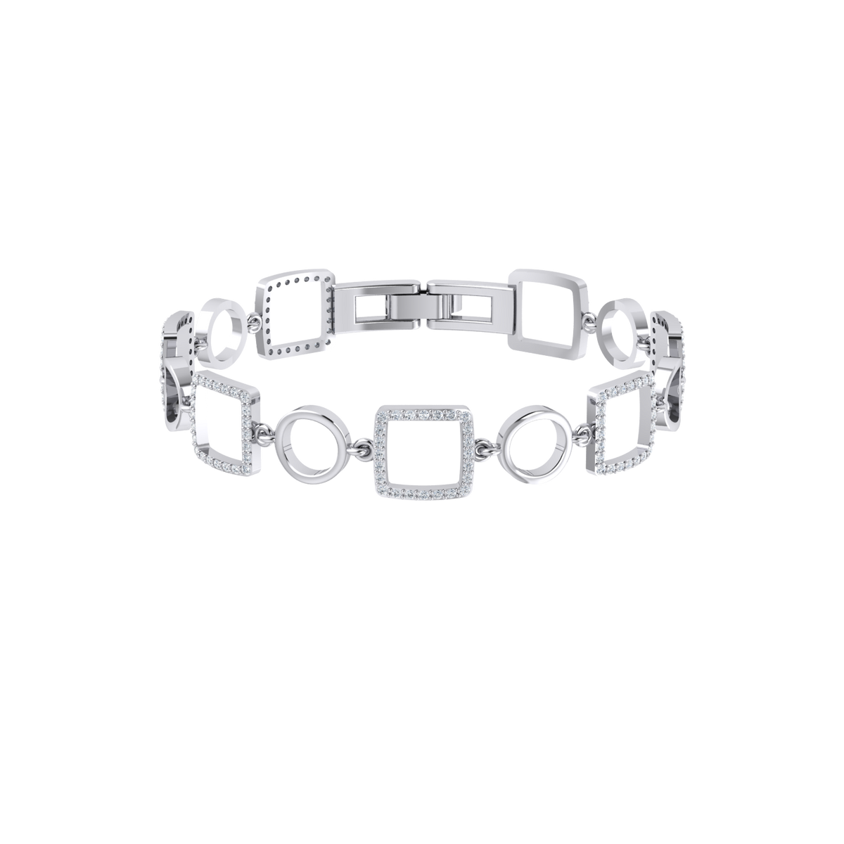 Opaline Glow White Gold Diamond Bracelet [wg]