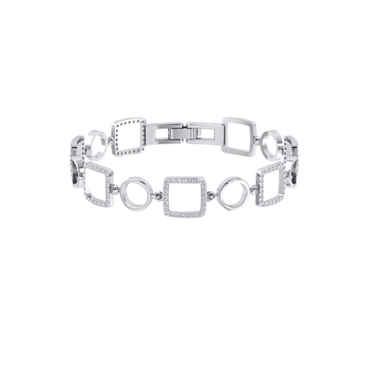 Opaline Glow White Gold Diamond Bracelet [wg]