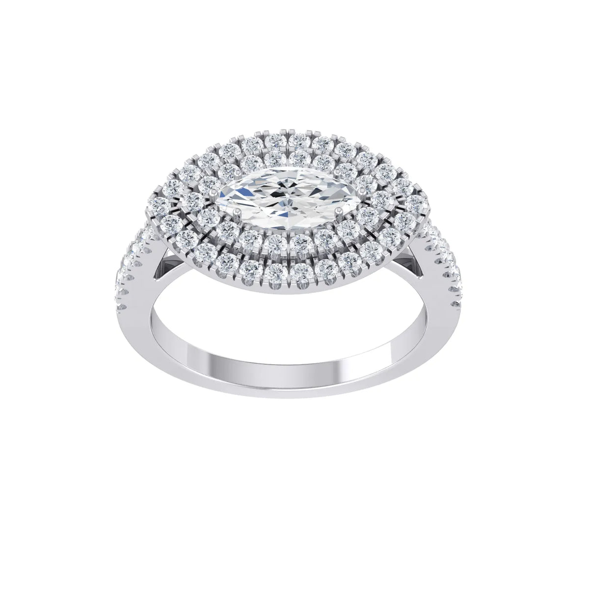 Aurora Crown White Gold Diamond Ring [wg]