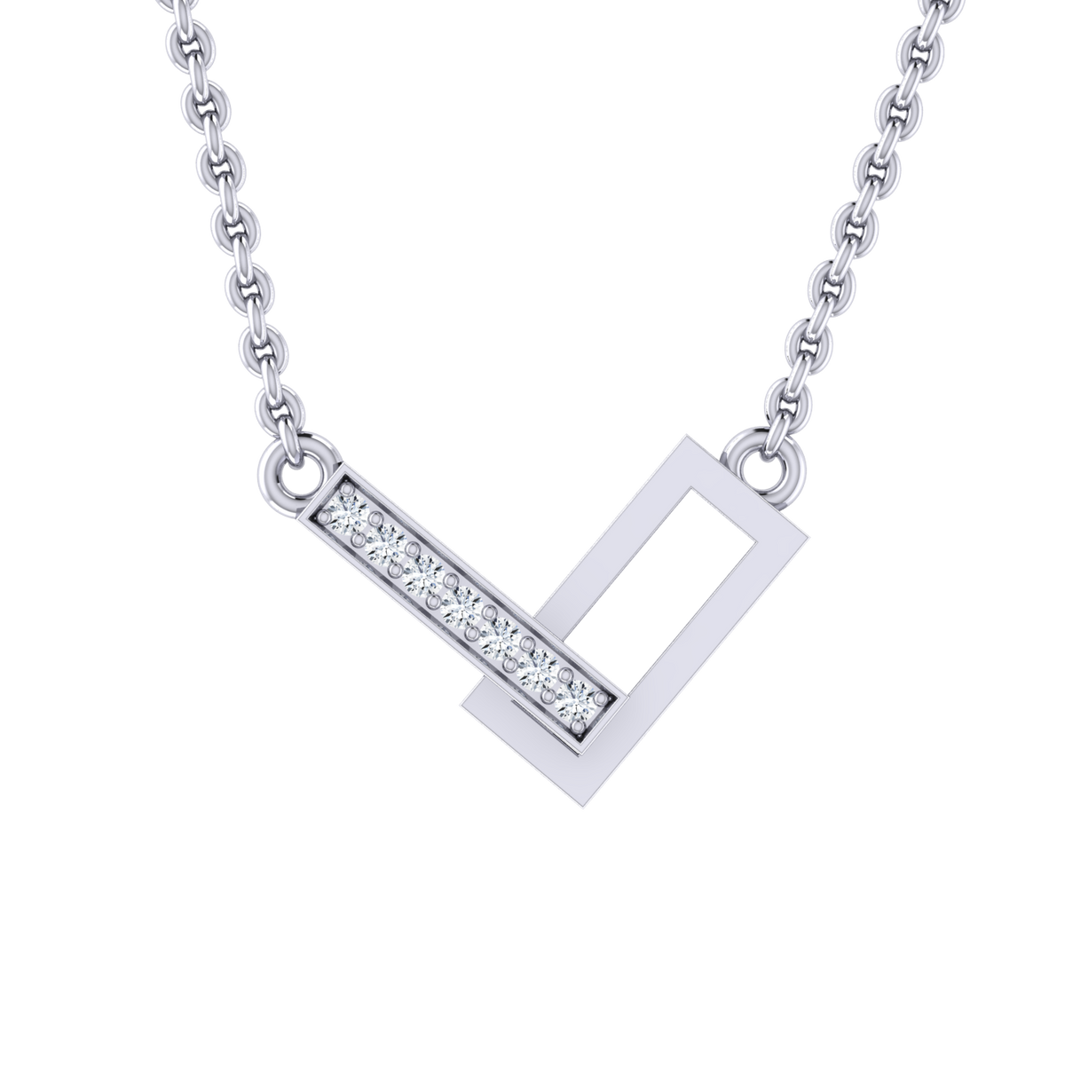 Subdued Radiance White Gold Diamond Pendant [wg]