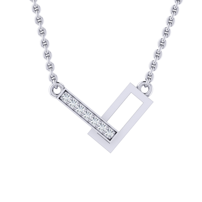 Subdued Radiance White Gold Diamond Pendant [wg]