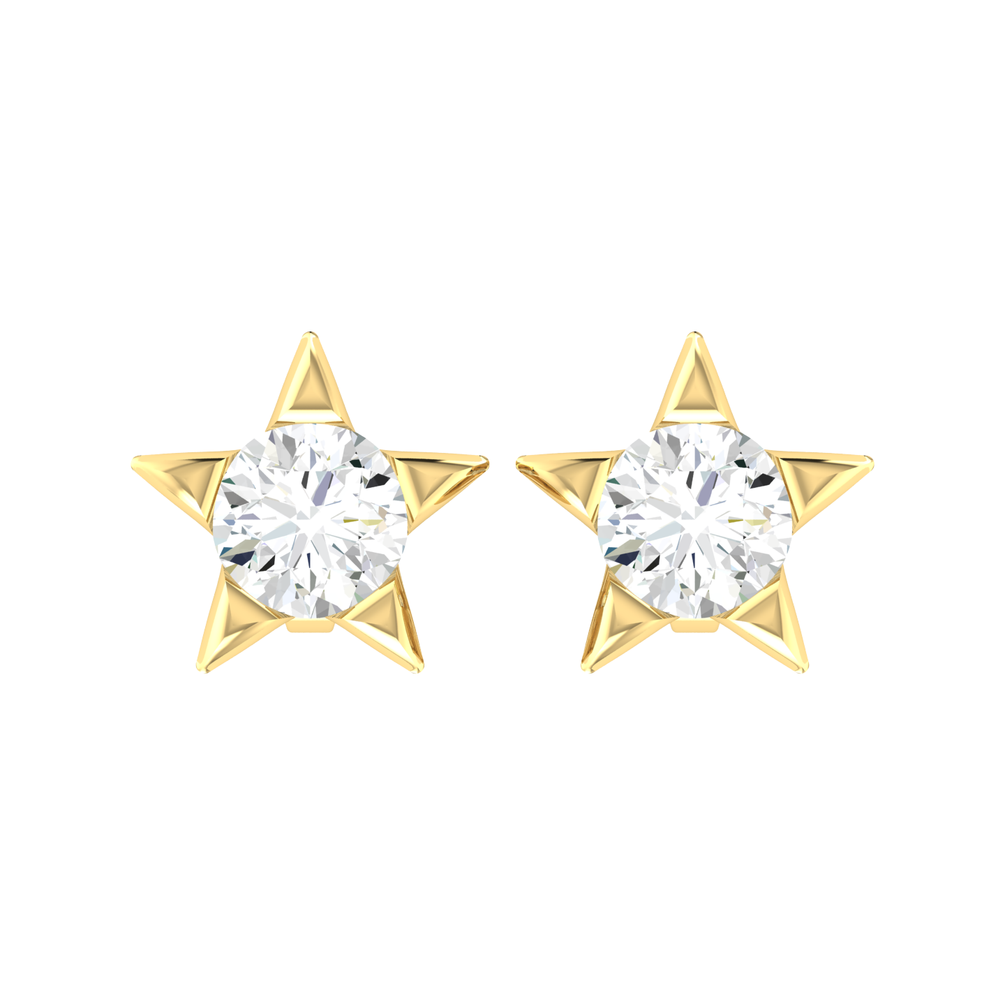 Stellar Glow Yellow Gold Diamond Earrings [yg]
