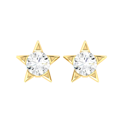 Stellar Glow Yellow Gold Diamond Earrings [yg]