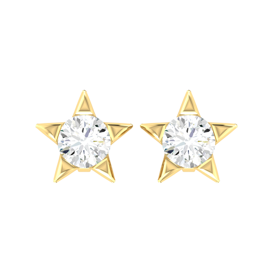 Stellar Glow Yellow Gold Diamond Earrings [yg]
