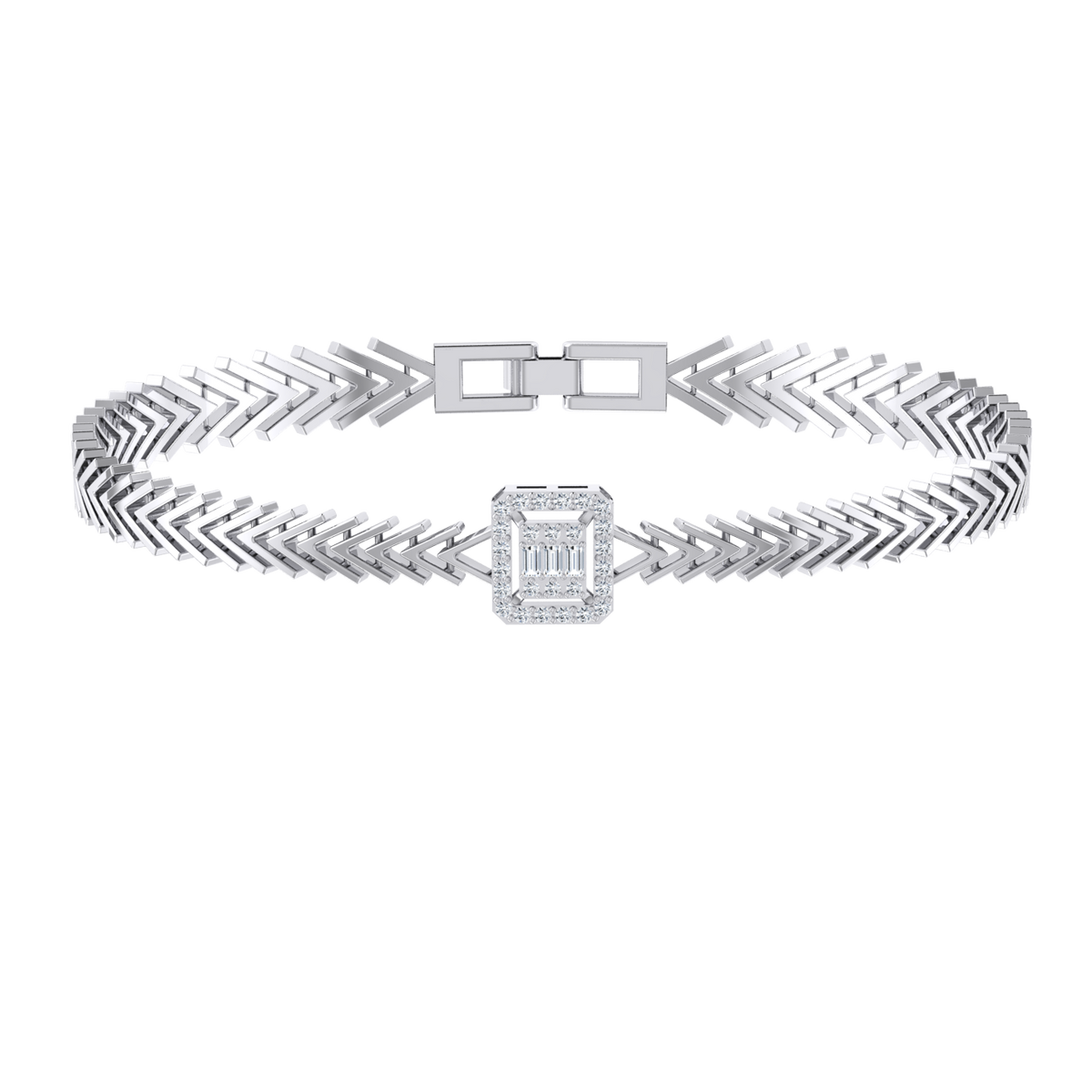 Luminous Majesty White Gold Diamond Bracelet [wg]