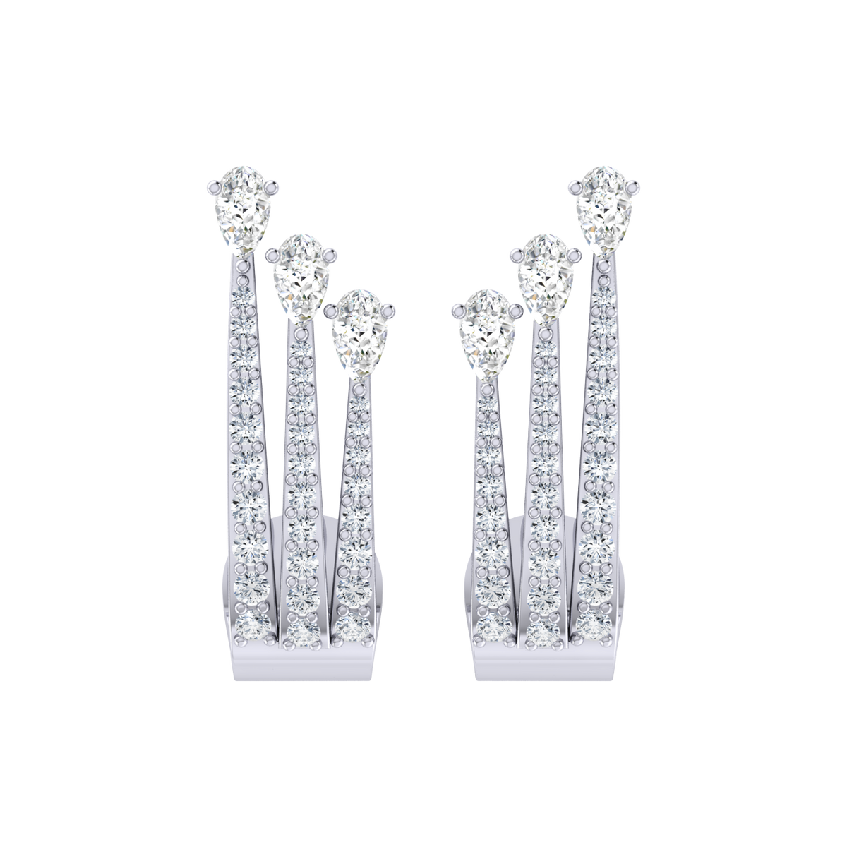 Endless Beauty White Gold Diamond Earrings [wg]