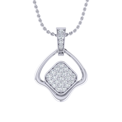 Simple Splendor White Gold Diamond Pendant [wg]