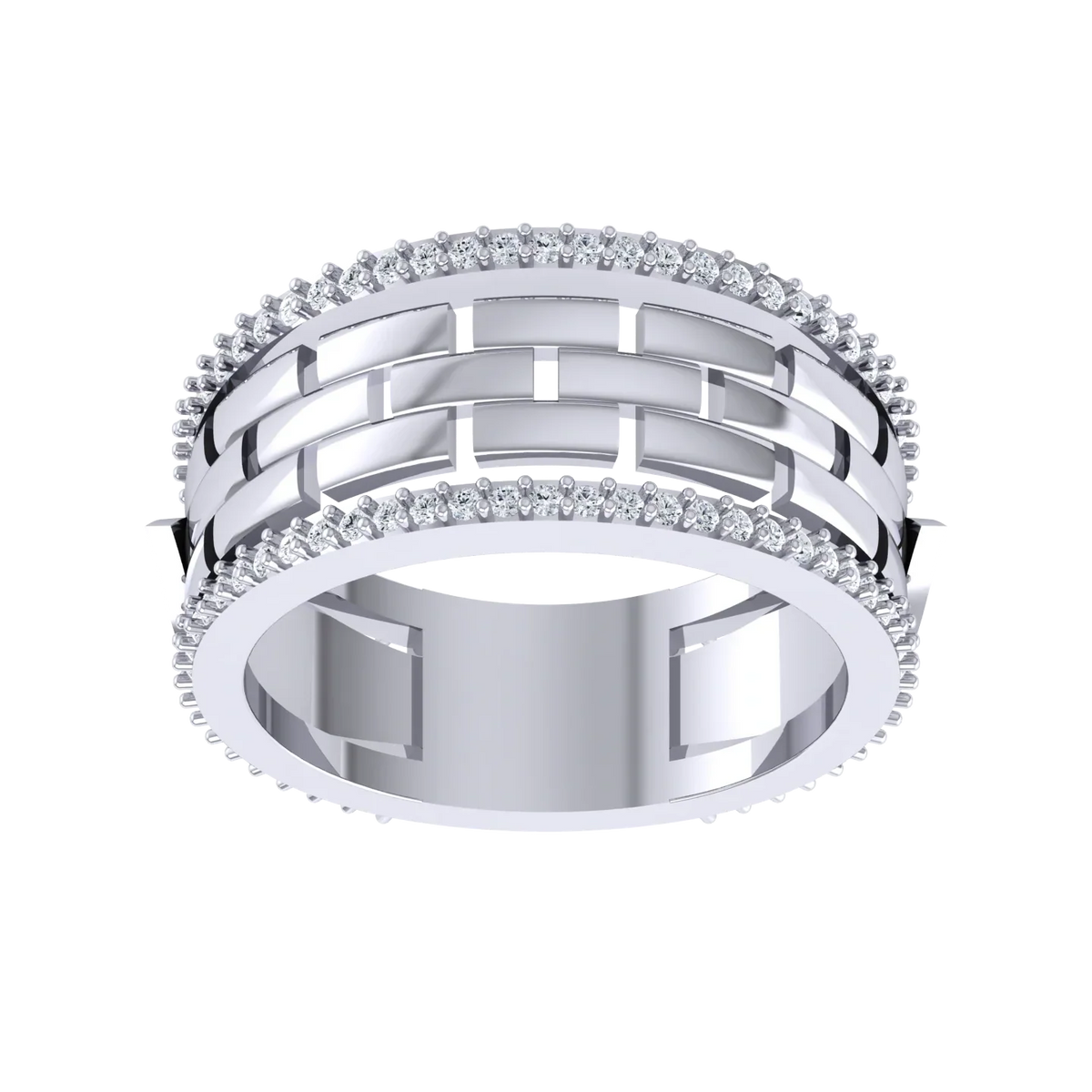 Exquisite Band White Gold Diamond Ring [wg]